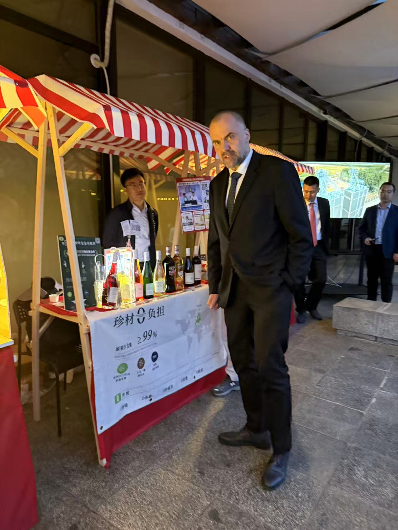 Poland's Ambassador to China at Lubelski Cider booth